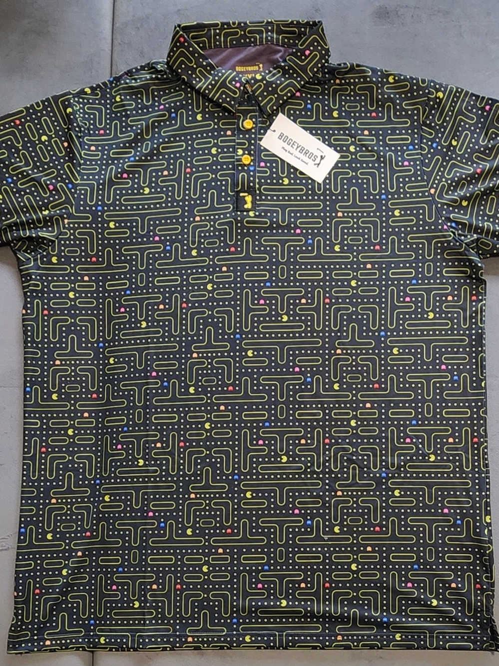 Bogey Bros "Ball Gobbler" (Pac-Man) Polo. Extremly Rare